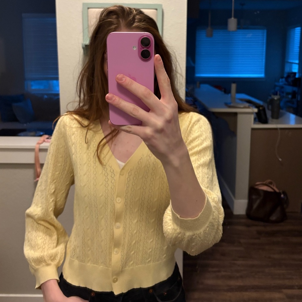 Philosophy Light Yellow Women's Cardigan
